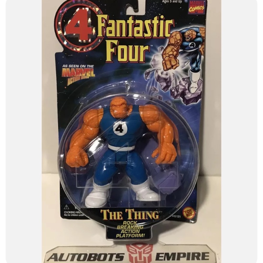 Toybiz Marvel FANTASTIC FOUR 4 THE THING Rock Breaking Toy Figure Comic Lee Xmen
